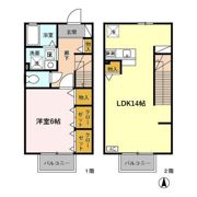リシェス・オカザキⅢ Aの間取り画像