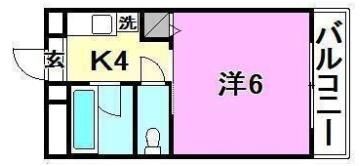KBコート竹原の間取り画像
