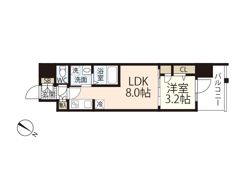 S－RESIDENCE東千田公園alesiaの間取り画像