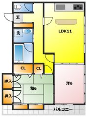山本ハイツの間取り画像