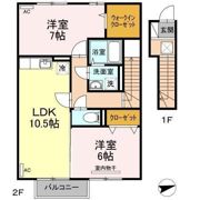 フローラ新町の間取り画像
