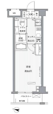 メゾンカルム西新宿の間取り画像
