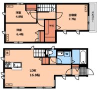 北野4丁目戸建賃貸住宅の間取り画像
