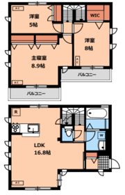 北野4丁目戸建賃貸住宅の間取り画像