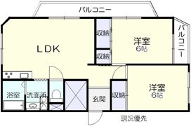エバーグリーン大輪の間取り画像