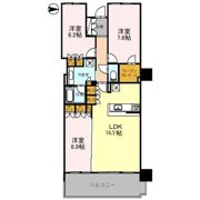 プレミストタワー総曲輪 1402号室の間取り画像