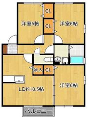 シェルノーブル Bの間取り画像