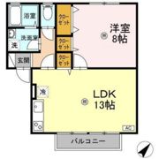 ハイカムール西本の間取り画像