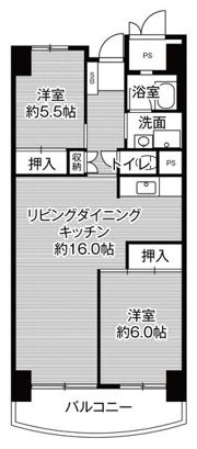 ビレッジハウス香椎浜タワー1号棟の間取り画像