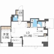 プラウドタワー梅田豊崎の間取り画像