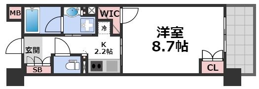 パークアクシス心斎橋の間取り画像