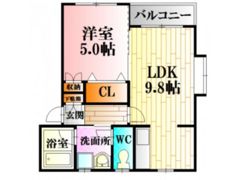 フローラ大内Ⅲの間取り画像