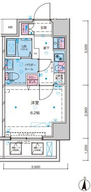 GENOVIA京成立石Ⅱskygardenの間取り画像