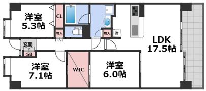 フロンティアタワー難波EASTの間取り画像