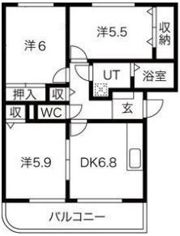 あさひレジデンス新前橋の間取り画像