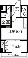 グラシア覚王山【ペット可・2023年竣工】の間取り画像