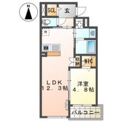 Maison du Bonheur HAKOZAKI（メゾン・デュ・ボヌール箱崎）の間取り画像