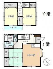 RK貸家 Bの間取り画像