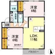 ジュネス椿Bの間取り画像