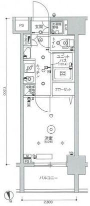 スカイコート蒲田ガーデンの間取り画像