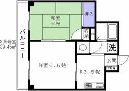 ニュー原木マンションの間取り画像