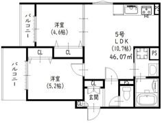 クリエオーレ秦町の間取り画像