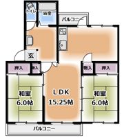 香里三井団地A76棟の間取り画像