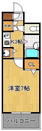 ダイナコート小倉下到津II 502号室の間取り画像