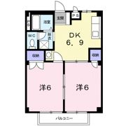 GREENハイツ赤地 Aの間取り画像