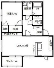 代栄ヒルズ五番街Fの間取り画像