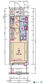 ソルテラス神戸栄町通の間取り画像