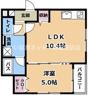 ウォグノォつきのわの間取り画像