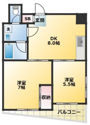 パレジュトーの間取り画像