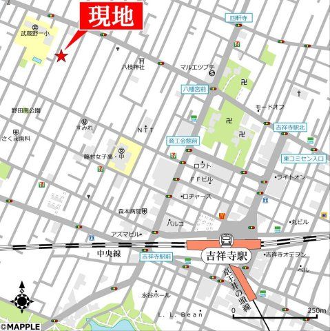 近くに施設あり