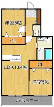 医生ヶ丘ヴァレンシア A棟の間取り画像