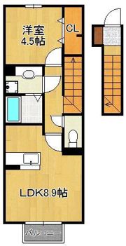 コスモ学研台前の間取り画像