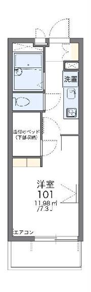 レオパレスサクラ土合の間取り画像