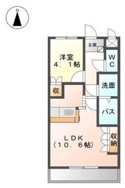 スカイハイツ弁天山の間取り画像