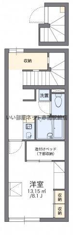 レオパレスジャスミン吉田西の間取り画像