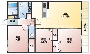 エスリード野洲グラセントの間取り画像