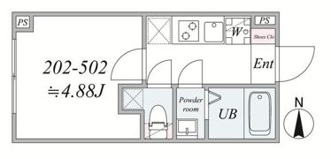 CLAIREA千住大橋の間取り画像