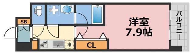 コンフォリア心斎橋EASTの間取り画像