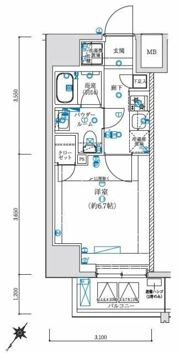 LEXE 横濱関内の間取り画像