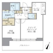 六本木グランドタワーレジデンスの間取り画像