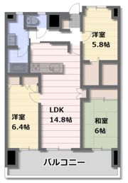 ロワールマンション東郷駅前の間取り画像