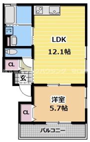 クリエオーレ鶴見緑地の間取り画像