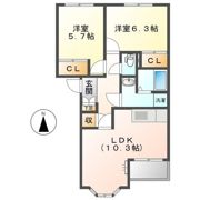 カーザ 浅野の間取り画像