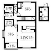 ウエストパル城南B棟の間取り画像