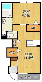 メゾン東二島の間取り画像