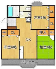 鳴水コーポラスの間取り画像